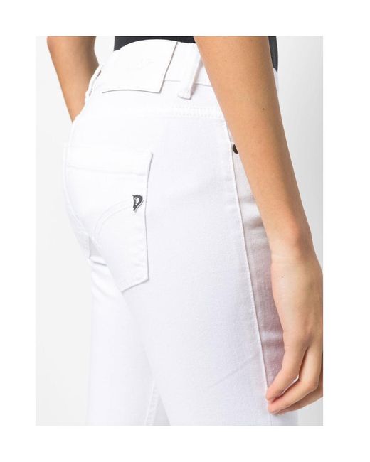 Dondup White Logo Jeans