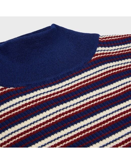 Céline Blue Turtleneck Sweater