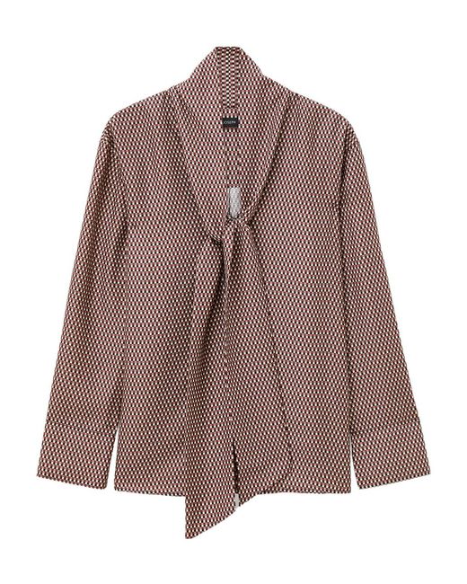 Joseph Brown Adele Printed Silk Blend Blouse