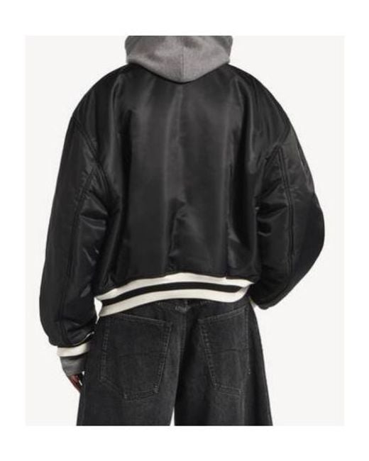 Balenciaga Black Nba Logo Bomber Jacket for men