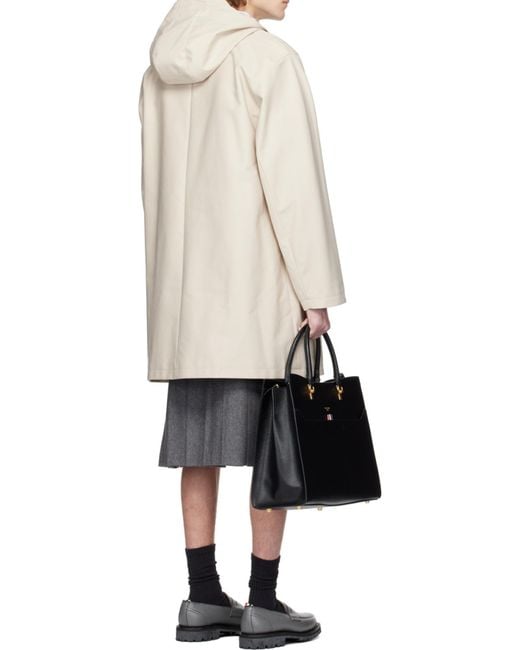 Thom Browne Natural Hooded Cotton Parka for men