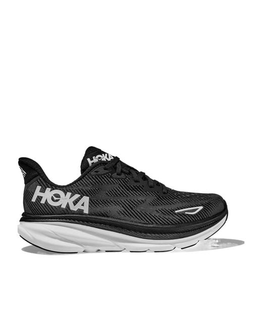 Hoka One One Black Lightweight Cushioned Running Shoes for men