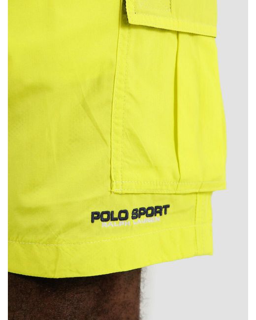 Polo Ralph Lauren Yellow Logo Shorts for men