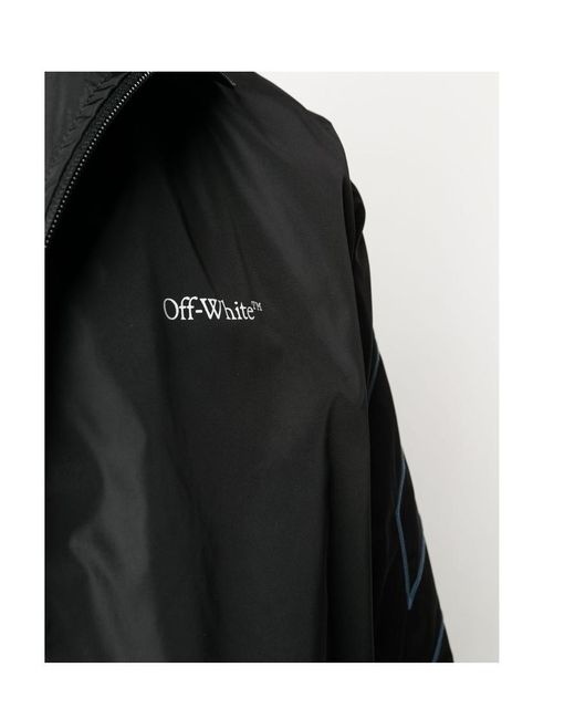 Off-White c/o Virgil Abloh Black Diagonal Stripe Long-Sleeved Jacket for men