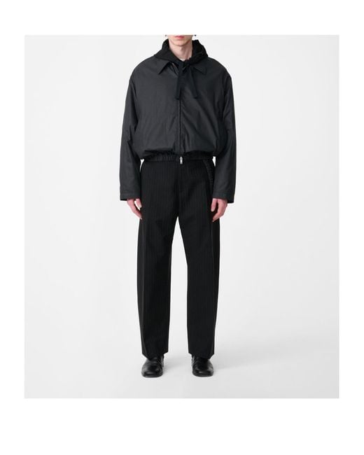 Studio Nicholson Black Long-Sleeve Stand-Collar Jacket for men