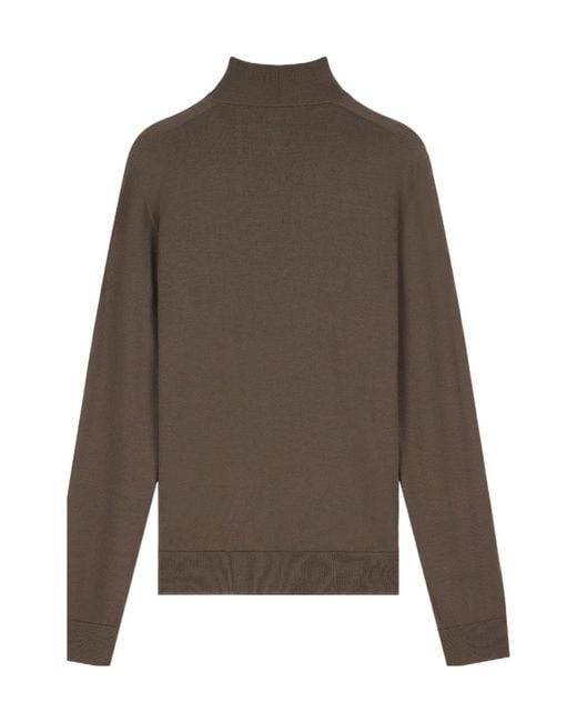 Giorgio Armani Brown Slim-Fit Sweater for men