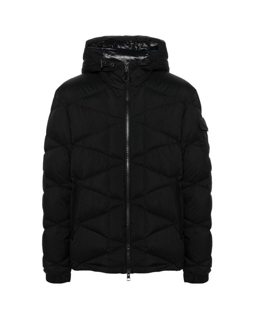 Moncler Black Quilted Hooded Puffer Jacket for men