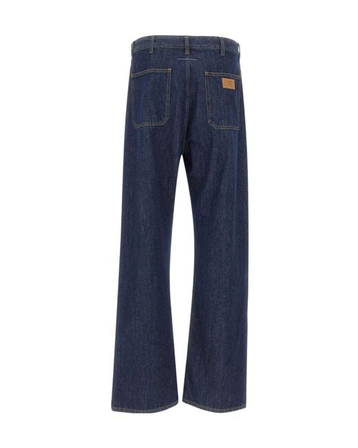 MM6 by Maison Margiela Blue Straight-Leg Jeans for men