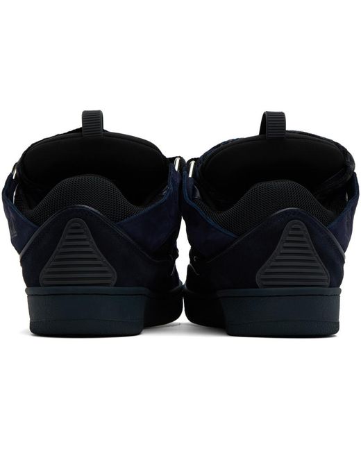 Lanvin Blue Tie Low-Top Sneakers for men