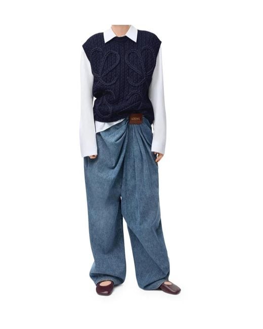 Loewe Blue Anagram Knitted Vest