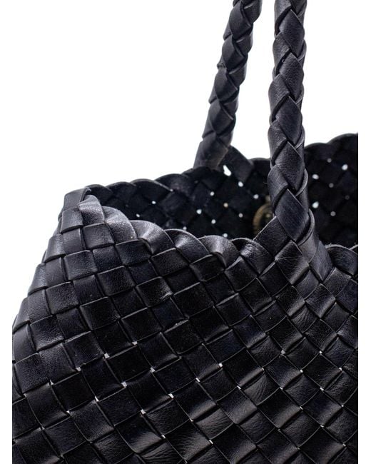 Dragon Diffusion Blue Santa Croce Small Woven Handbag