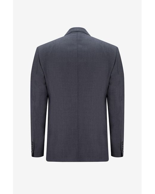 Tom Ford Blue Long-Sleeved Suit Jacket And Trousers Set for men