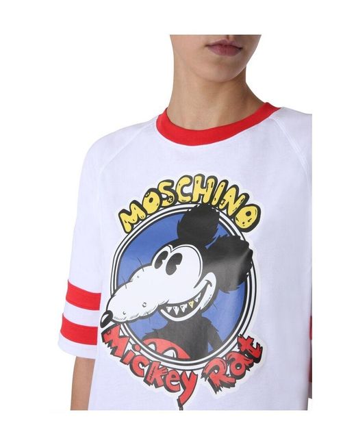 Moschino White Short-Sleeved Dress