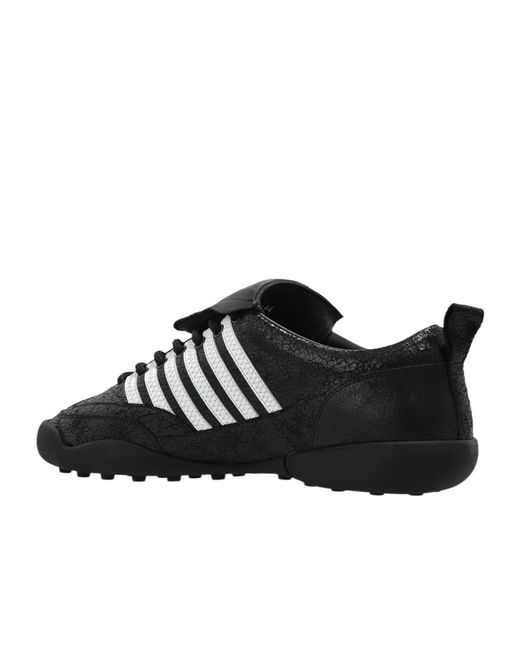 DSquared² Black Lace Up Soccer Sneakers for men