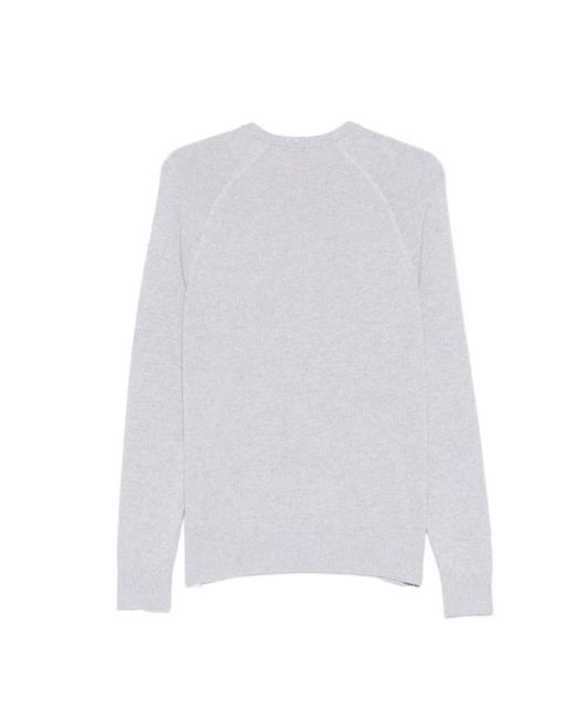 Eleventy White Round Neck Sweater for men
