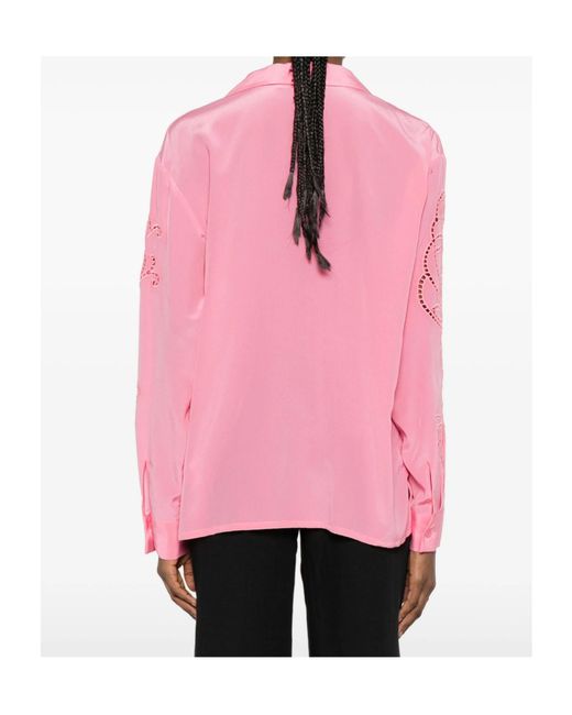 ERMANNO FIRENZE Pink Cutout Double-Breasted Jacket