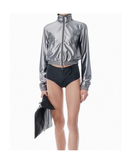 Alexander Wang Blue Satin Track Jacket