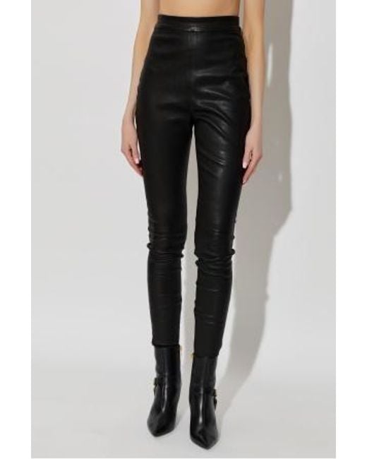 Balmain Black High-Waisted Skinny Trousers
