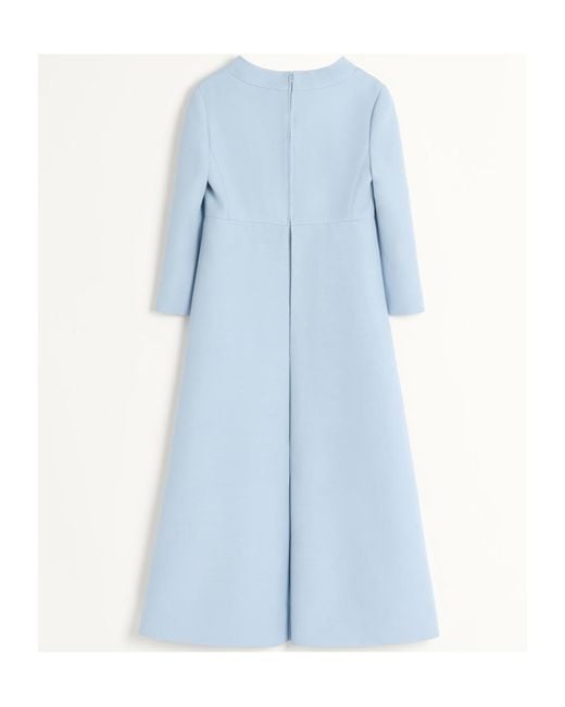 Valentino Blue Crepe Couture Midi Dress