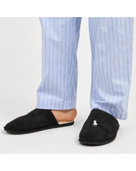 Polo Ralph Lauren Black Mule Slippers for men