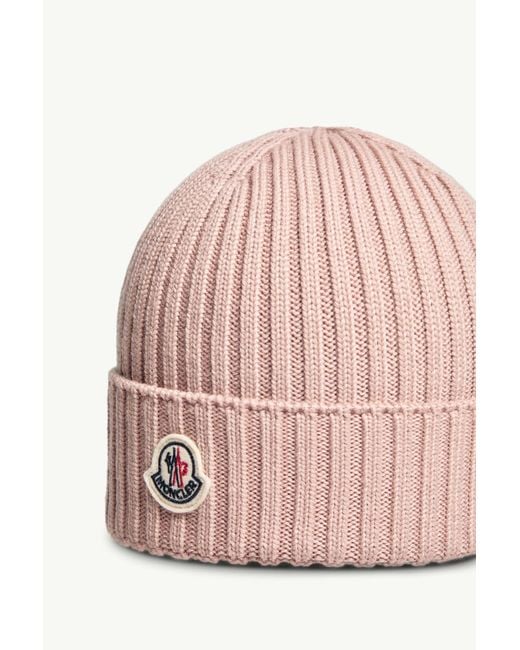 Moncler Pink Wool Beanie