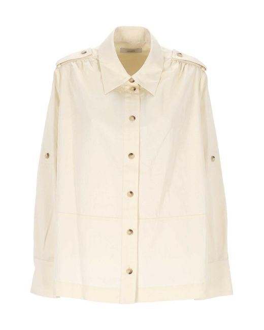 Joseph Natural Button-Down Oversized Top