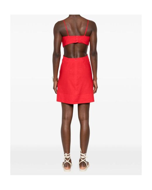 Farm Rio Red Suspender Dress
