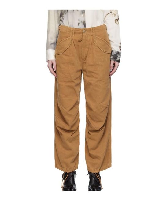 R13 Natural Flap-Pocket Trousers