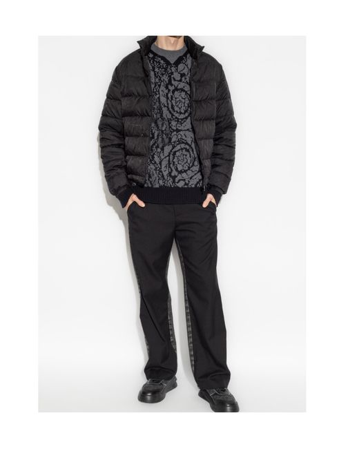 Versace Black Down Jackets for men