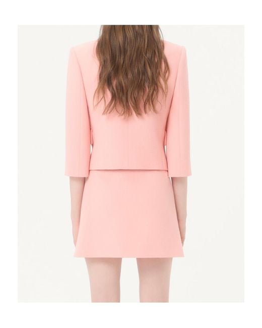 Valentino Pink Wool Crepe Jacket