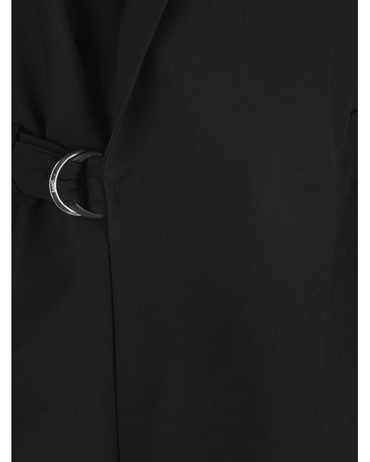 Loewe Black Wool Draped Blazer