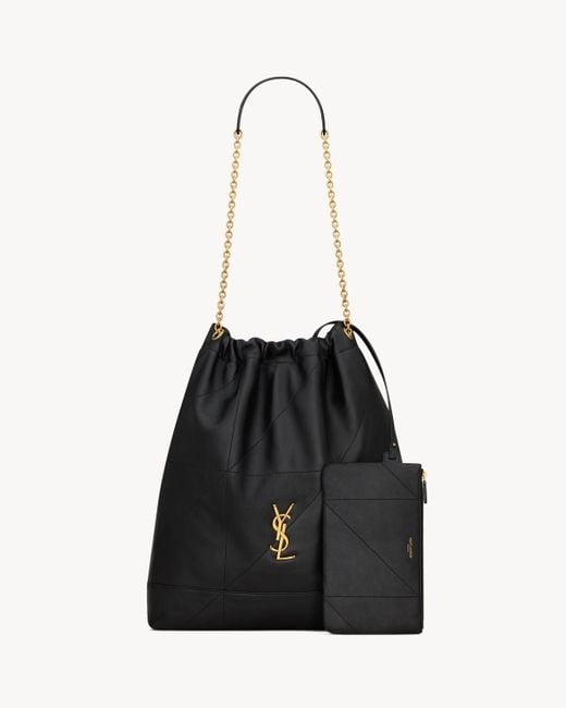 Saint Laurent Black Large Jamie Pochon Shoulder Bag