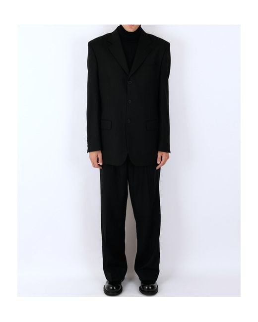 sunflower Blue Single-Breasted Wool Suit Jacket for men
