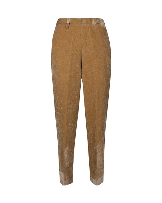 Momoní Natural Momonì Tapered-Leg Lurex Trousers