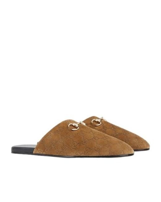 Gucci Brown Horsebit Mules for men