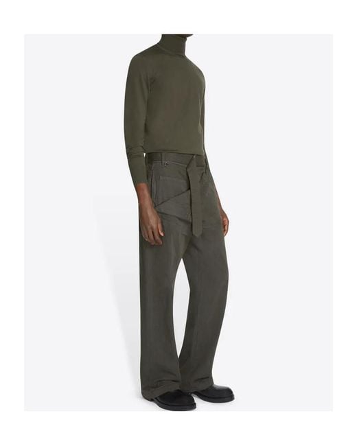 Dries Van Noten Green Turtle Neck Jumper for men