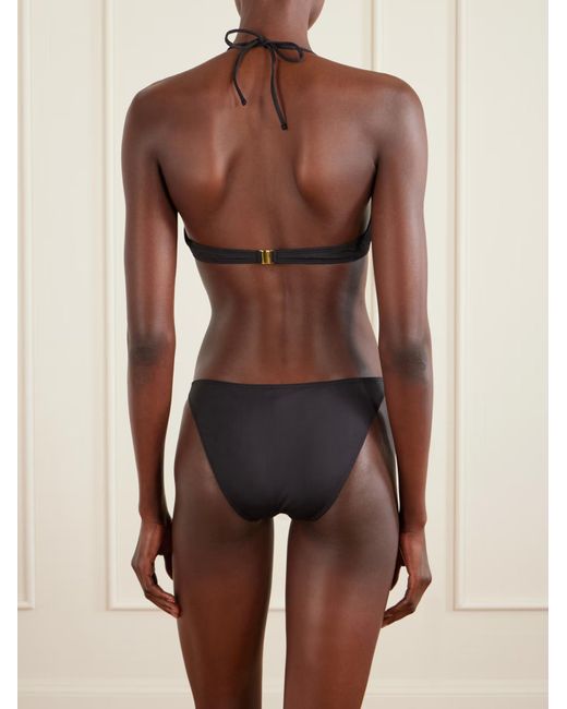 Nili Lotan Blue Chain-Detail Bikini Bottoms