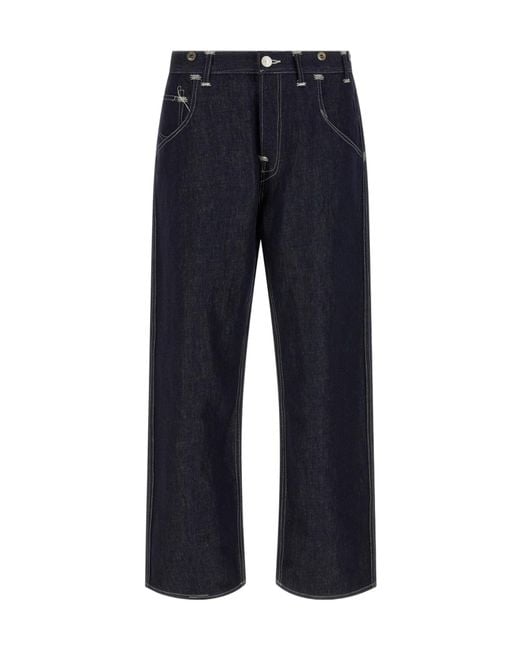 Junya Watanabe Blue X Levis Contrast-Stitch Straight-Leg Jeans for men