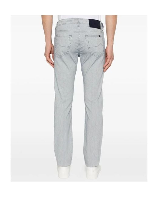 Jacob Cohen Gray Striped Jeans for men