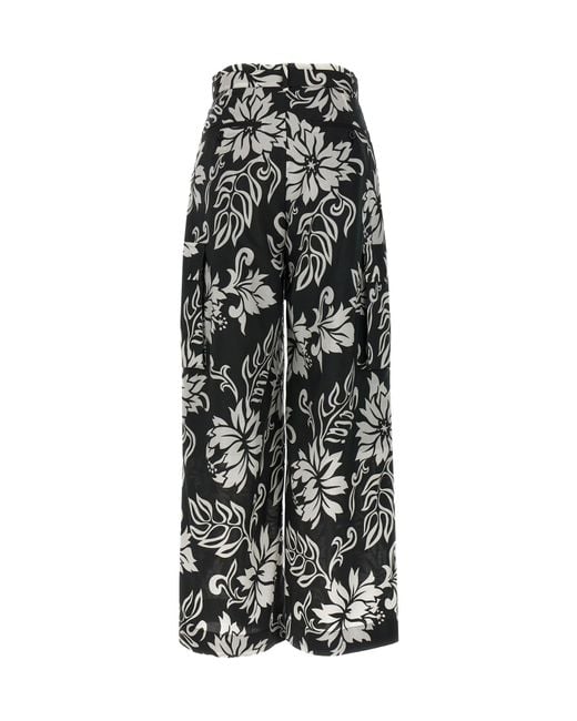 Sacai Black All-Over Printed Belted Trousers