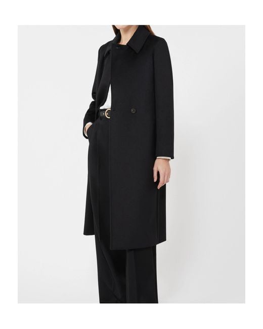 Max Mara Black Studio Bcollag Belted Coat