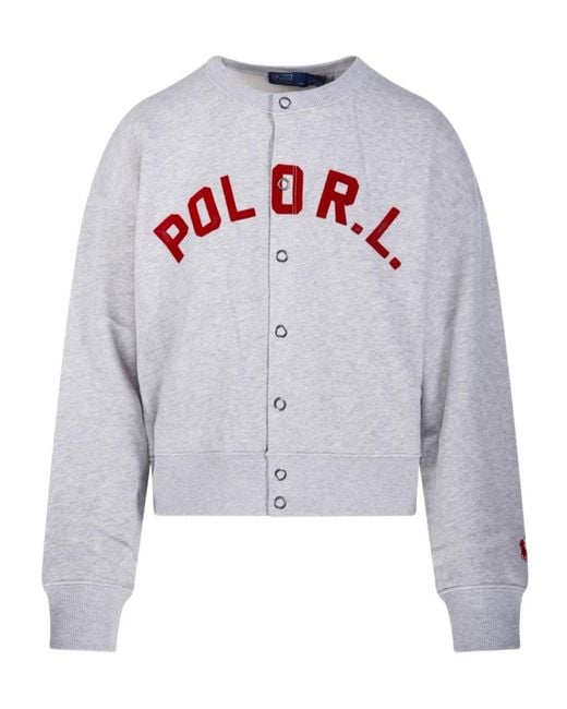 Polo Ralph Lauren Gray Buttoned Sweatshirt