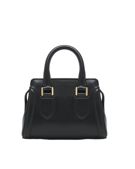 Alexander McQueen Black Birdee Mini Tote Bag
