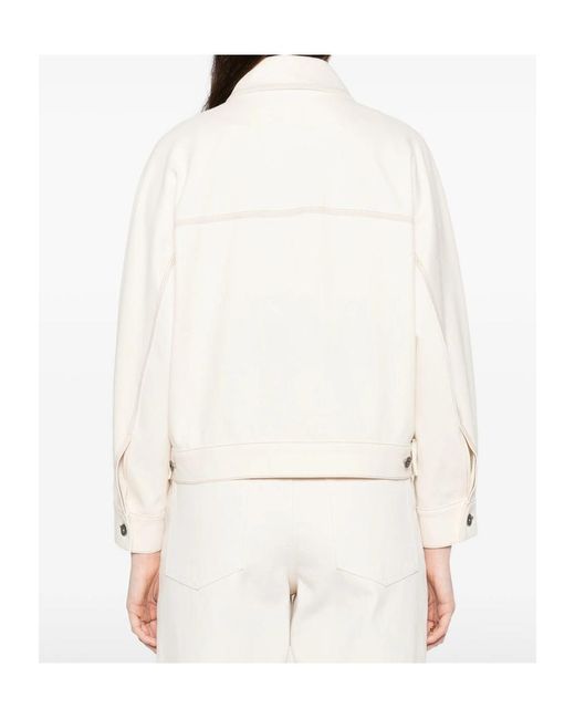 Max Mara Natural Long-Sleeved Casual Jacket