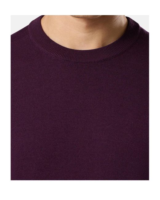 Stone Island Purple Logo Patch Knitted Sweater for men