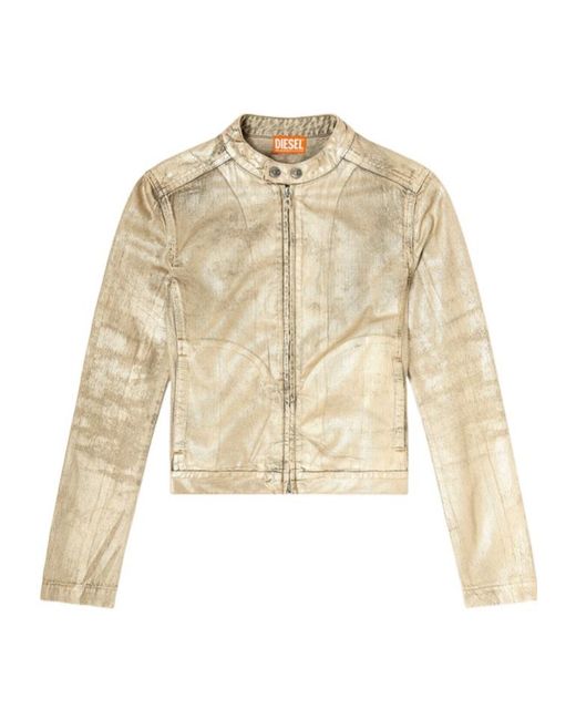 DIESEL Natural X Karol G De-Mornin Metallic-Effect Denim Jacket
