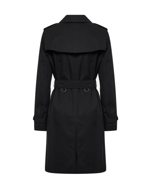 Burberry Black Belted Double-Breasted Trench Coat