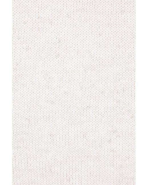 Brunello Cucinelli White Long-Sleeved Crewneck Jumper