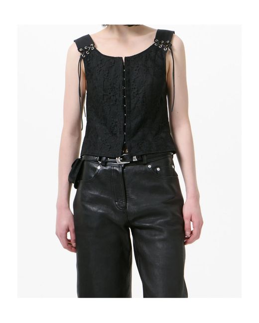 Our Legacy Black Tough Lace-Up Vest