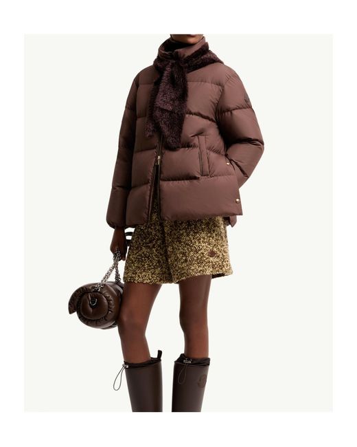 Moncler Brown Vivantesse Short Down Jacket